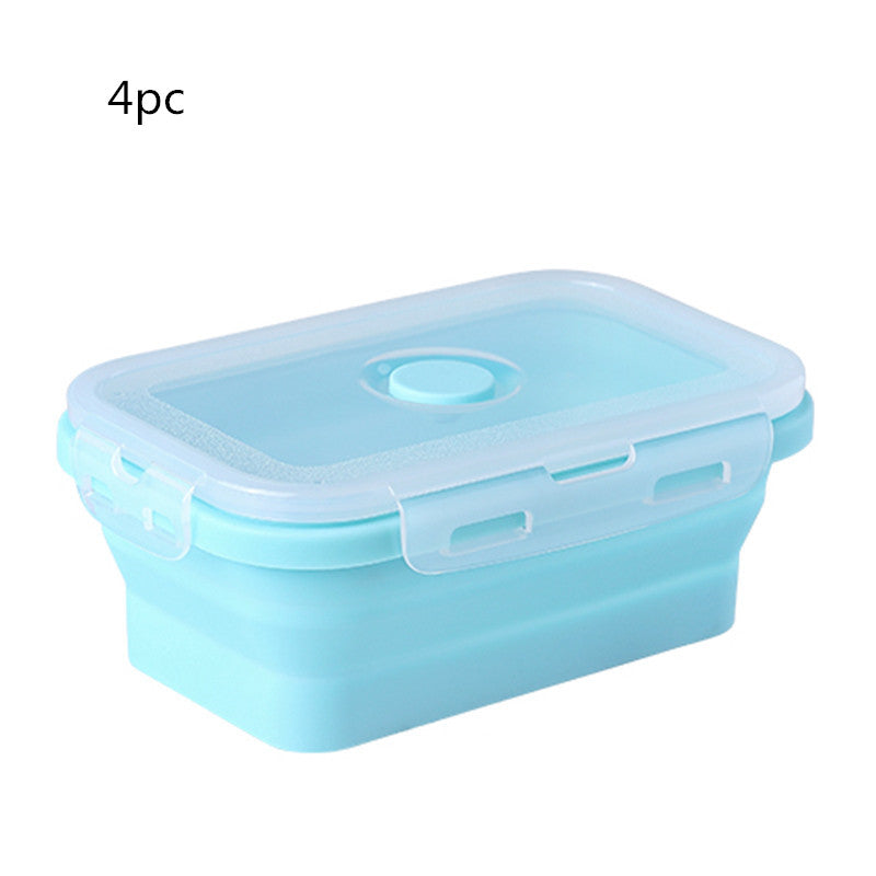 4-Piece Collapsible Folding Lunch Box Set – Space-Saving & Leak-Proof