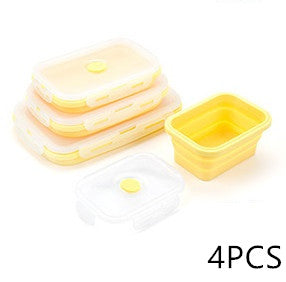 4-Piece Collapsible Folding Lunch Box Set – Space-Saving & Leak-Proof