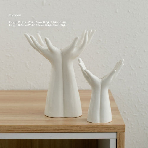 Ceramic Vase With Outstretched Hands, High-Quality Flower Arrangement Decoration